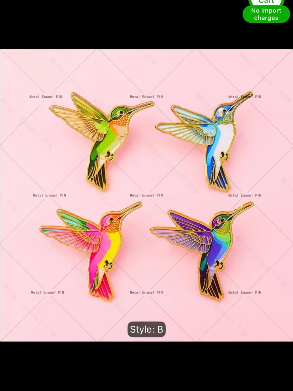Stylish Green Hummingbird Enamel Pin - Birds Pet Accessory